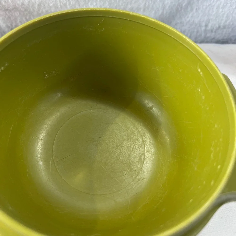 Vintage Tupperware Servalier Bowls Set of 2 Orange Green Sunburst Lids 1323